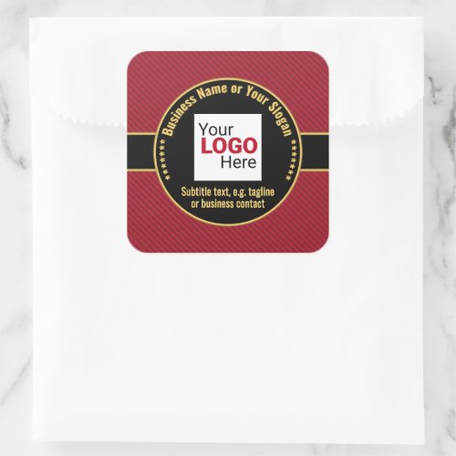 Company Black Gold Red _ Professional Impression Square Sticker