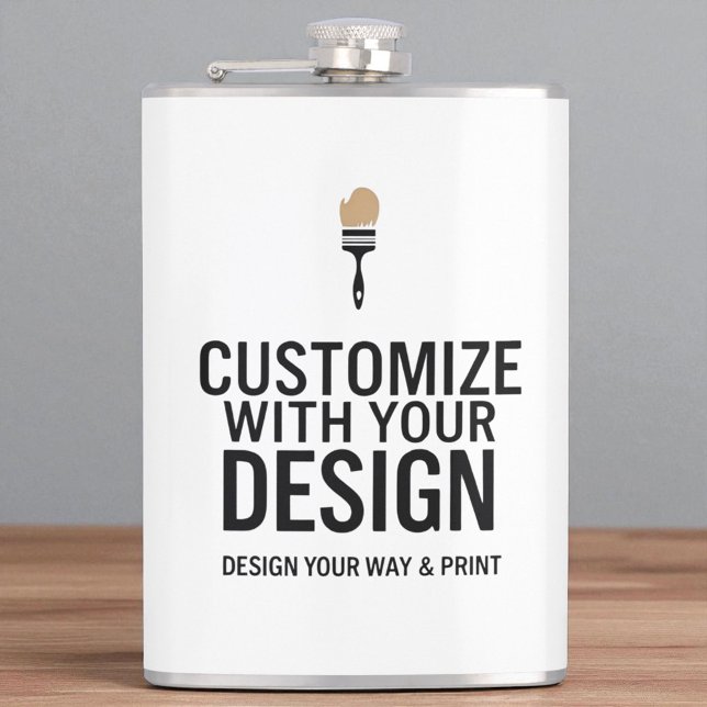 Company Branded Custom Minimalist Personalized   Flask (Creator Uploaded)