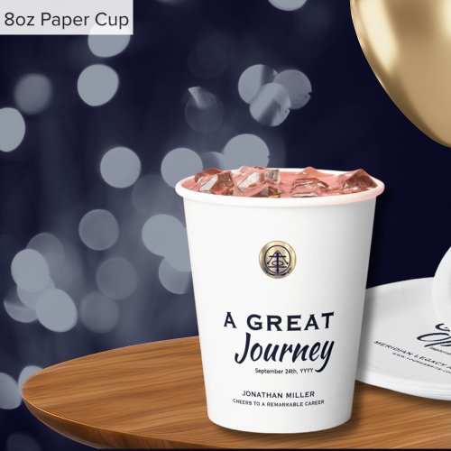 Company Branded Retirement Party Paper Cups