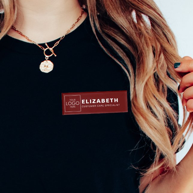 Company Branded Your Logo Here Name Tags Badges (Creator Uploaded)