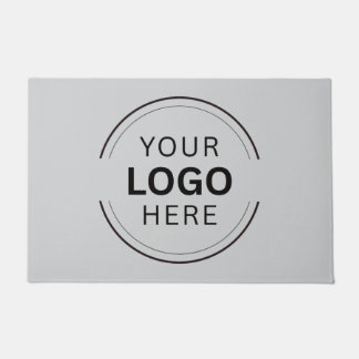 Company Business Logo Black Modern Professional Doormat