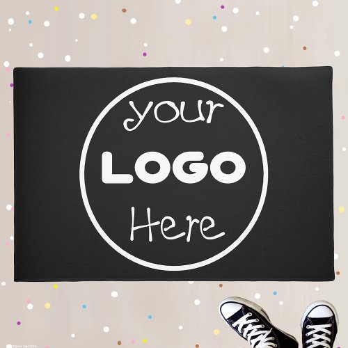 Company Business Logo Black Modern Professional  Doormat