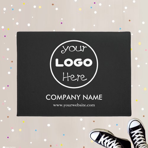 Company Business Logo Black Stylish Professional  Doormat