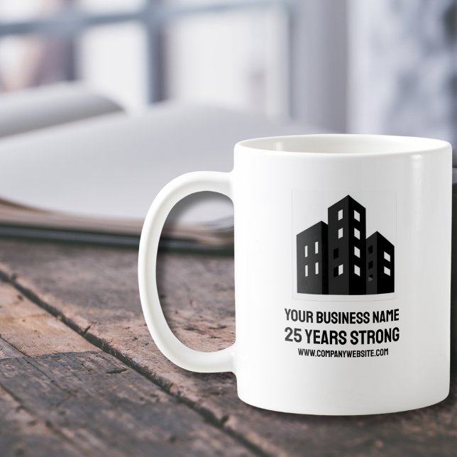 Company Business Logo Celebrating # Years Custom C Coffee Mug (Creator Uploaded)