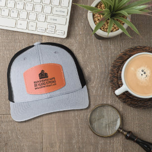 Company Business Logo Celebrating # Years Custom Leather Patch Hat