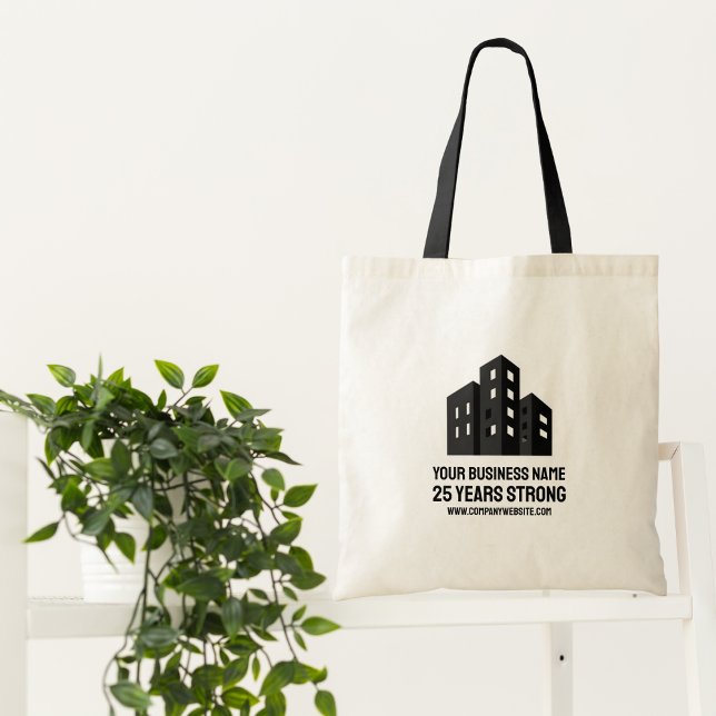 Company Business Logo Celebrating # Years Custom Tote Bag (Creator Uploaded)