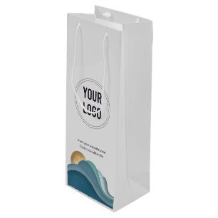 Company Business Logo Custom Paper Wine Gift Bag