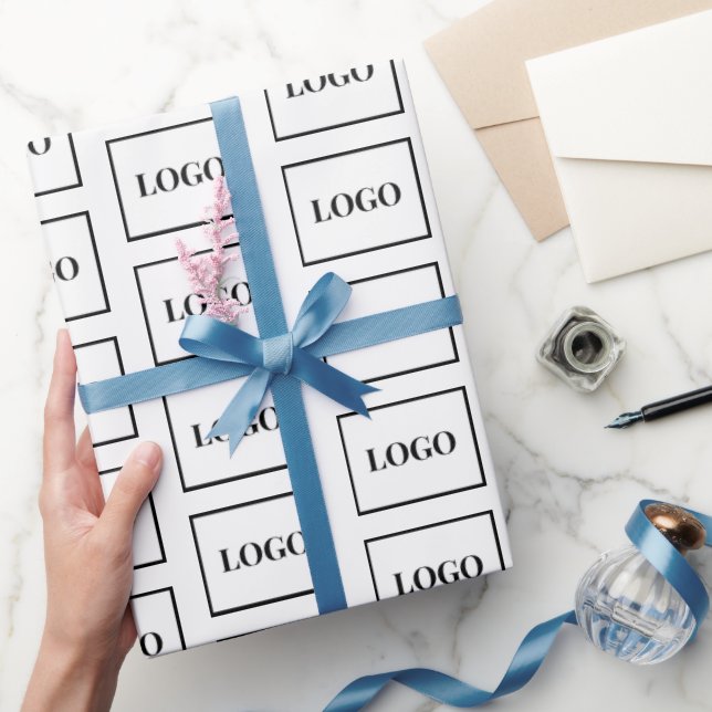 Company Business Logo Custom Wrapping Paper (Gifting)