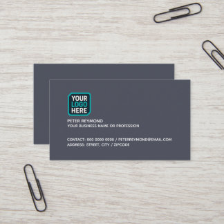 Company business logo lead-gray business card