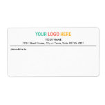 Company Business Logo Package Shipping Address Label at Zazzle