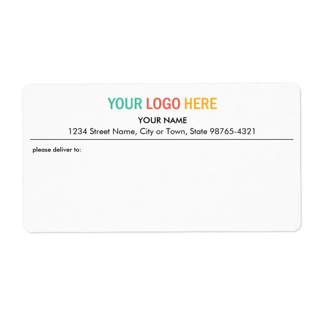 Company business logo package shipping address label (Front)