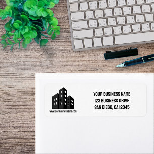 Company Business Logo Professional Return Address  Label