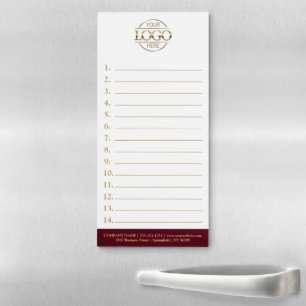 Company Business Logo Promotional To-Do List Magnetic Notepad