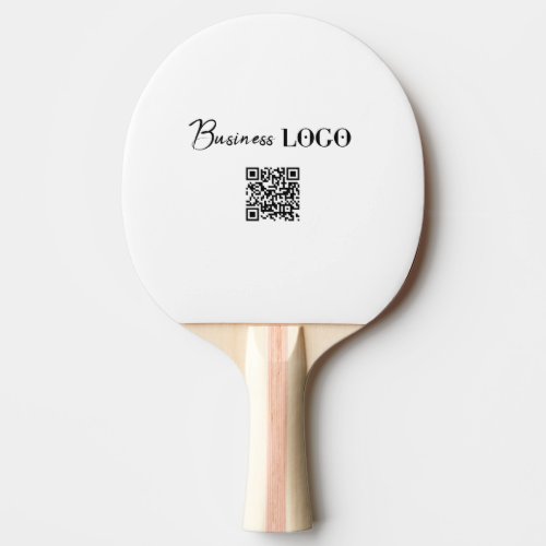 Company Business Logo  QR Code Table Tennis Ping Pong Paddle