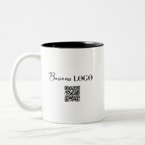 Company Business Logo  QR Code  Two_Tone Coffee Mug