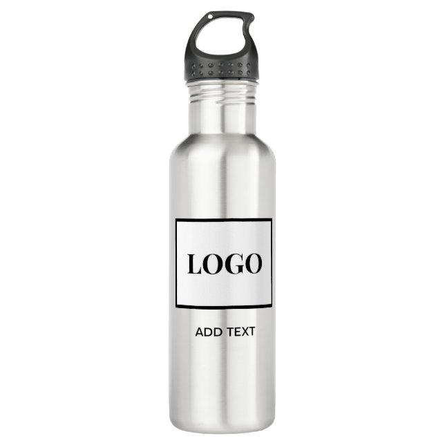 Company Business Logo Stainless Steel Water Bottle (Front)