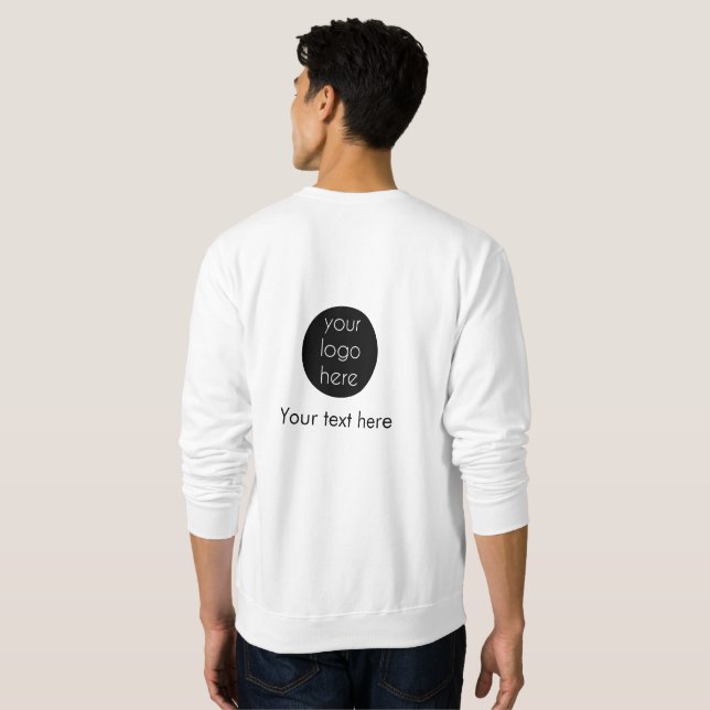 Company Business Logo Website Double Sided  Sweatshirt (Back Full)