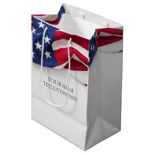 Company Business Marketing American Flag  Medium Gift Bag