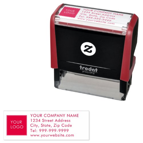 Company Business Modern Logo Return Address  Self_inking Stamp