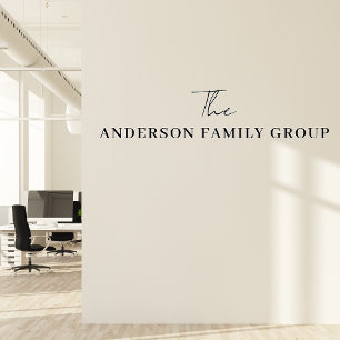 Company Business Name Branding  Wall Decal