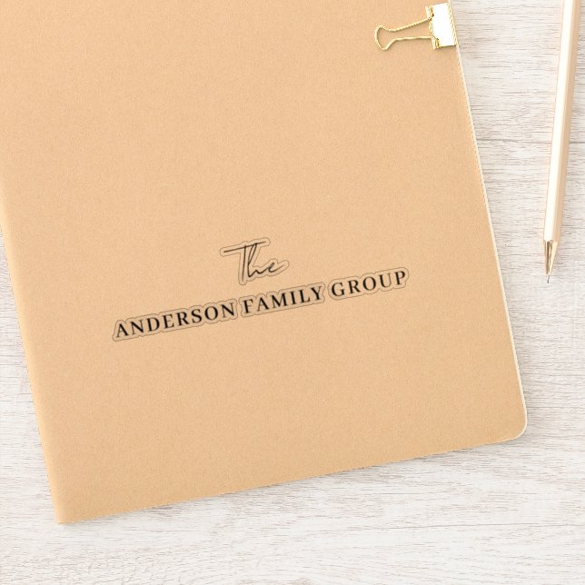 Company Business Name Professional Branded Sticker (Notebook)