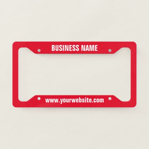 Company Business Name Website Custom  License Plate Frame