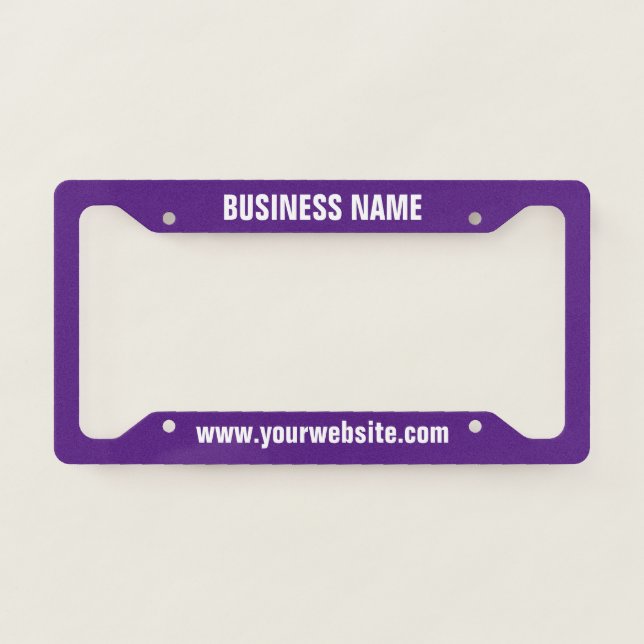 Company Business Name Website Custom  License Plate Frame (Front)