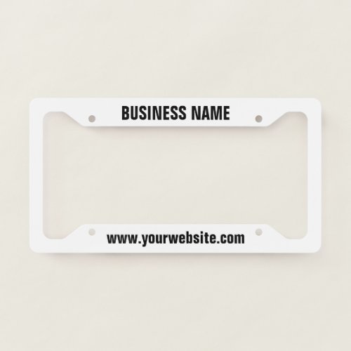 Company Business Name Website Custom  License Plate Frame