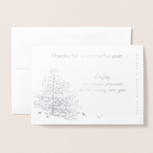 CompanyBusinessNewYear_Thank you naturefoil Foil Card