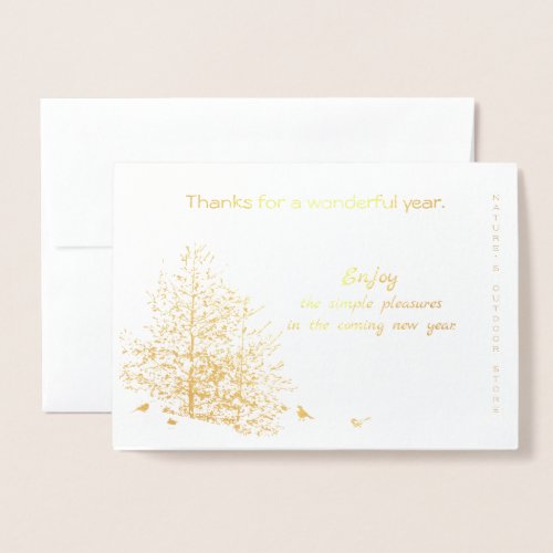 CompanyBusinessNewYear_Thank you natureoutdoors Foil Card