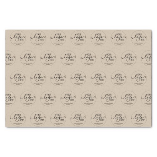 Company Business Personal Logo Branding Beige Tissue Paper