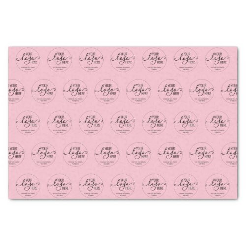 Company Business Personal Logo Branding Blush Pink Tissue Paper