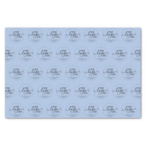 Company Business Personal Logo Branding Dusty Blue Tissue Paper