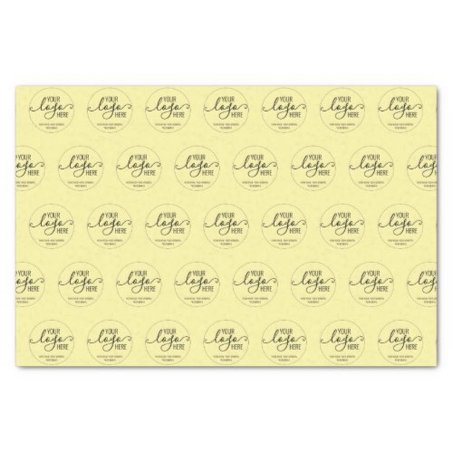 Company Business Personal Logo Branding Yellow Tissue Paper