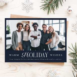 Company Business Photo Christmas Cards With Logo