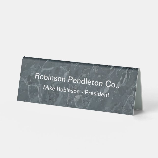Company Business Professional Desk Name Plaque Table Tent (Front)