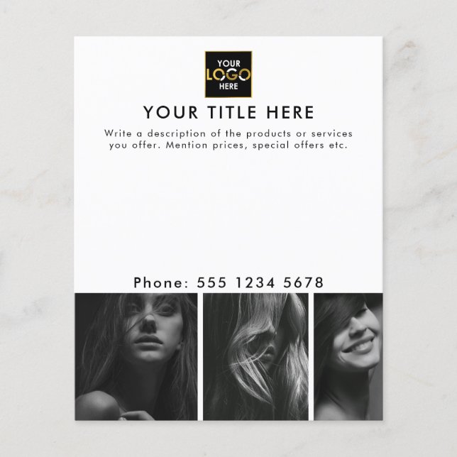 Company Business Your Logo Here Professional Photo Flyer (Front)