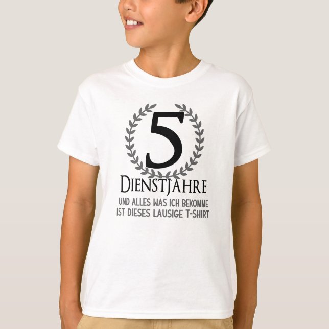 Company Celebration 5 Year Anniversary Employee T-Shirt (Front)