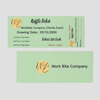 Company Charity Event Fundraiser Raffle Tickets