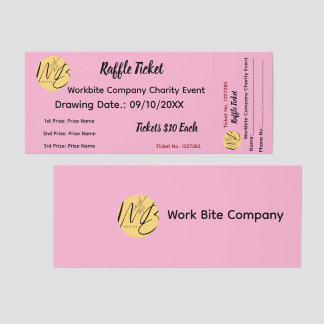 Company Charity Event Fundraiser Raffle Tickets