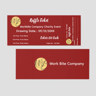 Company Charity Event Fundraiser Raffle Tickets