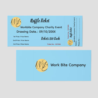 Company Charity Event Fundraiser Raffle Tickets