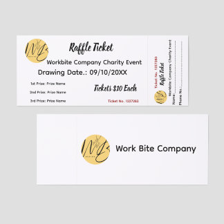 Company Charity Event Fundraiser Raffle Tickets