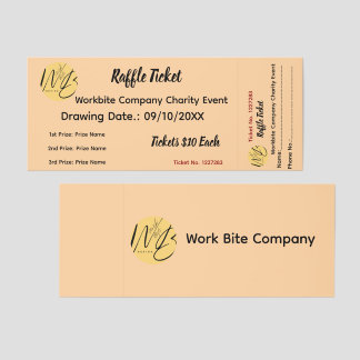 Company Charity Event Fundraiser Raffle Tickets