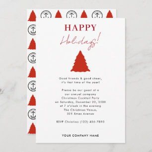 Company Christmas Party Business Logo Invitation