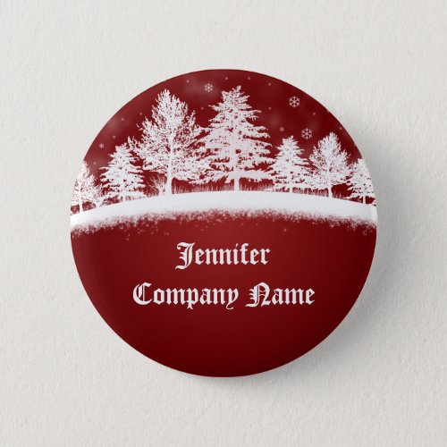 Company Christmas Party Name Tags Button