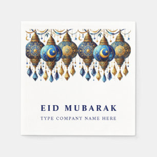 Company Corporate Eid Mubarak Holiday Postcard Napkins