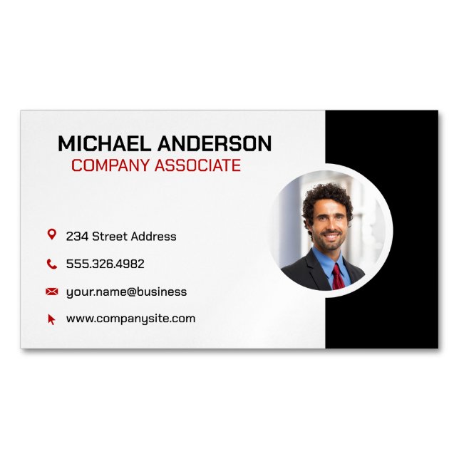 Company | Corporate Professional Business Man Card Magnet (Front)