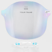 Company Custom Name Logo Color Therapy Blue Face Shield (Front w/Glasses)