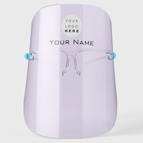 Company Custom Name Logo Color Therapy Purple Face Shield